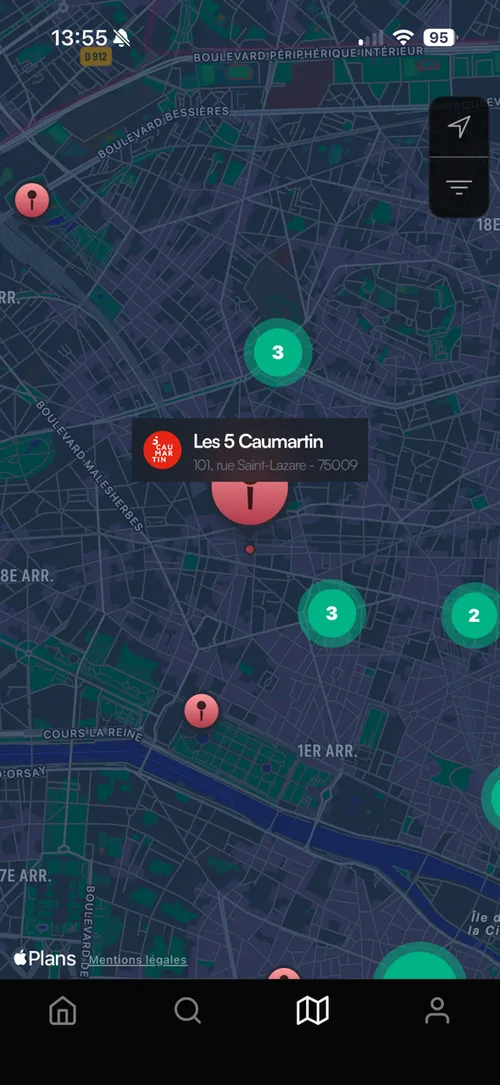 Timepilot - Carte des cinémas